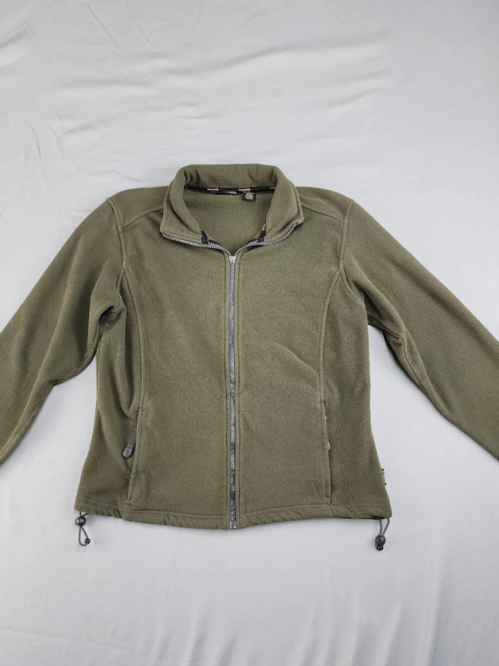 Guide Series Women's S Olive Green Full Zip Fleece Jacket Stand Collar